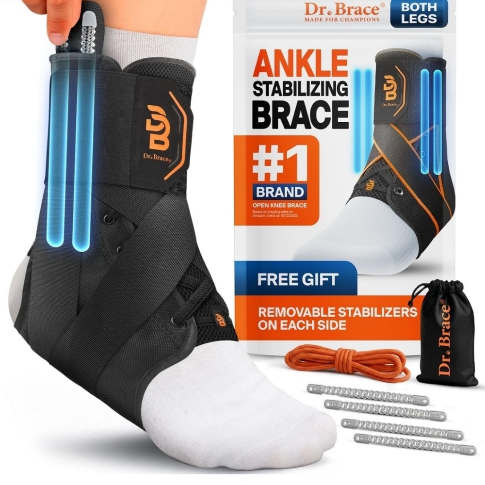 NWT DR. Brace Black Ankle Stabilizing  Brace